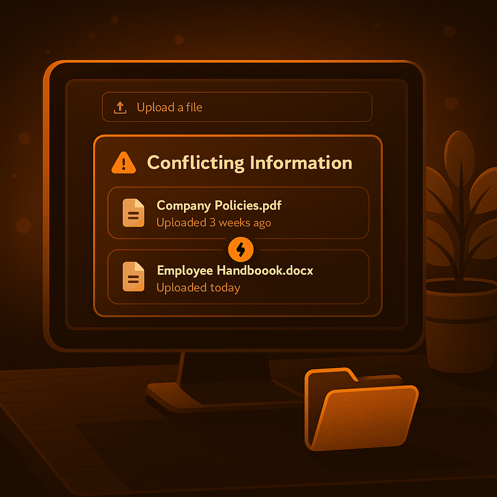 Conflict detection banner and diff view