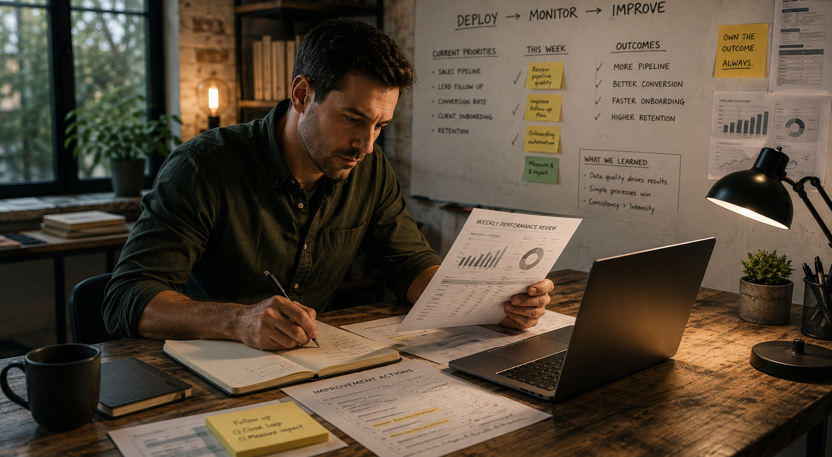 AI deployment management and executive operating layer