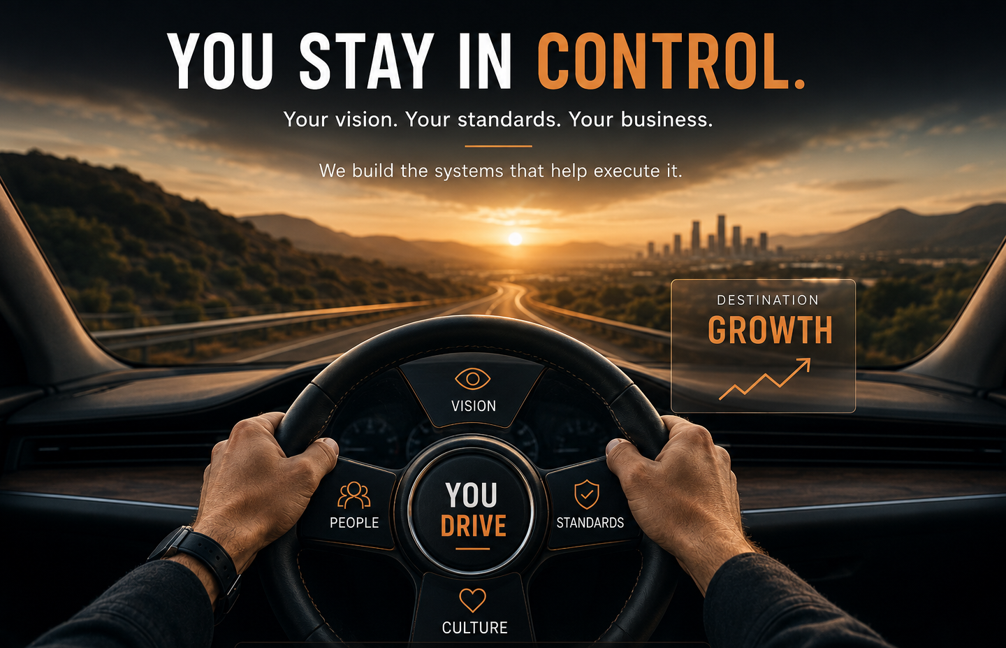 Business leader staying in control while AI supports execution